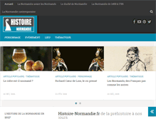 Tablet Screenshot of histoire-normandie.fr